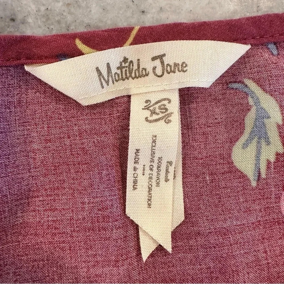 Matilda Jane Womens Make Believe Art Class Mini Dress Floral Short Sleeve Siz… - Picture 6 of 9